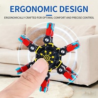 Fidget Spinner Mécanique Transformable Lumineux dans l'obscurité, Empilable, Jouet Anti-stress pour Enfants et Adultes, Fonction Support de Téléphone
