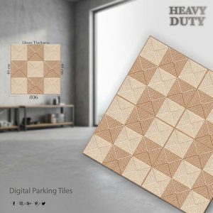 Vistaar Brand Minimalist Firebrick Heat Resistant Porcelain Tiles 400x400mm Outdoor Digital Parking Tiles - Product Image 6