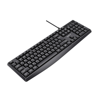 Clavier filaire USB noir Havit KB253 en gros, clavier de bureau pour ordinateur portable, bureau, 104 touches, clavier pleine taille