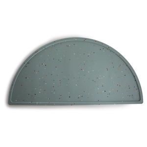 Napperon en silicone demi-rond moucheté pour lave-vaisselle, sans BPA, antidérapant, <span class=keywords><strong>avec</strong></span> bords surélevés, napperon en silicone pour enfants - Product Image 5