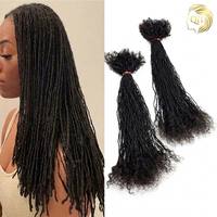 Extensiones de Cabello Remy Indio de 0.2cm de Grosor, de 4 a 32 Pulgadas, Tipo Crochet Interlock, 100% Micro Inter Curly Locs, Sin Químicos, Naturales