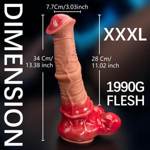 Pene de animal con forma especial, caballo, masturbador masculino y femenino extra grande, juguete sexual con tapón Anal - Product Image 5