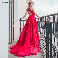 Serene Hill винно-красное шелковое сексуальное длинное платье с открытой спиной с длинным шлейфом элегантное вечернее платье для девушек Свадебные платья для женщин HA2119