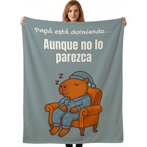 Red Sloth Bedtime Scene Flannel <b>Blanket</b> Throw <b>Blanket</b> Nap <b>Blanket</b> Wholesale Machine Washable Fade Resistant Custom Print - Product Image 5