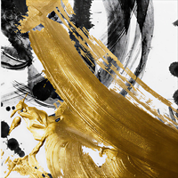 Art mural abstrait noir, blanc et or en fer et aluminium, impression à la craie, pour salon, bureau, hôtel, intérieurs modernes art déco