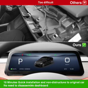 Modelo Y Hud para Tesla Model 3 Instrument Cluser con pantalla frontal Carplay Velocímetro <span class=keywords><strong>Head</strong></span> up High Dashboard Driver Screen - Product Image 5