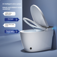 WC intelligent monobloc à chasse d'eau, fonctionnement automatique, toilettes modernes intelligentes avec télécommande