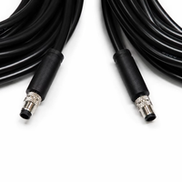 Connecteur femelle droit IP67 M5 à 4 broches, type à souder, montage sur panneau, pour connexion de capteur de proximité
