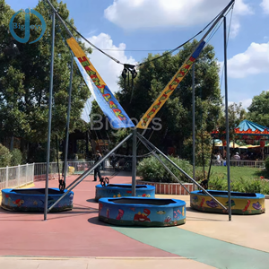 <span class=keywords><strong>Trampoline</strong></span> Bungee Rond pour 4 Personnes, Couleur Personnalisée, Équipement de Parc d'Attractions Extérieur à Prix Abordable pour Fêtes Foraines et Carnavals - Product Image 6