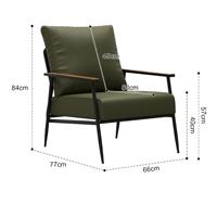 Chaise de salon moderne de haute qualité avec coussin en cuir, mobilier d'intérieur pour appartement