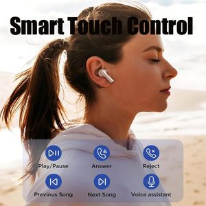 หูฟังไร้สาย TWS รุ่นใหม่ พร้อมหน้าจอดิจิตอล สำหรับเล่นกีฬา วัสดุโลหะ AAC IPX-5 ช่องเสียบ Type-C ชิป JL Translator - Product Image 4