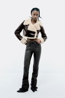 Nouvelle Collection Automne-Hiver 2026 – Veste Courte Réversible Doublée Polaire à Col Revers pour Femme