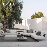 Ensembles de jardin, canapé moderne pour patio, canapé d'extérieur pour hôtel, canapé lounge en rotin, banc de jardin, chaise de luxe italienne pour piscine et jardin