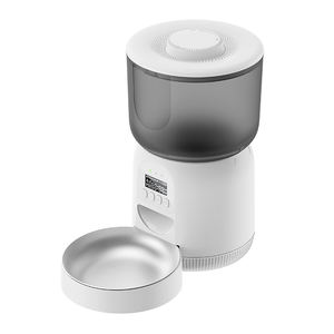 Akıllı evcil hayvan besleyici zamanlı ve kantitatif besleme 3L büyük kapasiteli nem geçirmez taze kilit tasarımı paslanmaz çelik kase Pet besleyici - Product Image 1