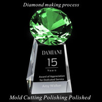 Trophée Tour Professionnel Écologique en Grand Cristal Diamant, Prix de la Cérémonie, Pierre Précieuse Celestina Rubis – Artisanat de Cristal Premium