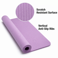 Tapis de fitness rectangulaire NBR personnalisé en usine OEM, coussin de sol en mousse à mémoire de forme élastique à rebond élevé pour l'entraînement à domicile