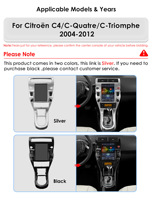 Radio de Coche Android CARUPEZ de 9.7 Pulgadas para Citroen C4/C-Quatre/C-Triomphe 2004-2012, 8 Núcleos, Estilo Tesla Vertical, GPS Integrado
