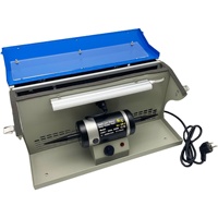 Machine de polissage et de meulage DM-5 à double tête avec roue en tissu et aspiration de poussière, pour tubes de lampe, à vitesse variable, dorée pour bijoux