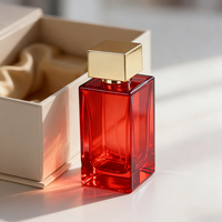 Botol Parfum Kaca Kristal Unik 30ml Warna Kustom dengan Hot Stamping, Botol Semprot Isi Ulang dengan Kotak Hadiah