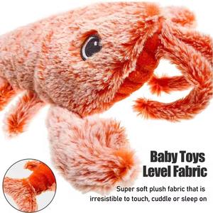 Giocattolo elettronico di peluche <span class=keywords><strong>Floppy</strong></span> <span class=keywords><strong>Floppy</strong></span> flosce ricaricabile per animali domestici con simulazione interattiva gamberetti rotanti in Stick giocattolo per gatti - Product Image 4