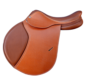Silla de Montar de Cuero Premium Duradera para Salto Ecuestre, Asiento Antideslizante, Diseño de Contacto Cercano, Ajuste Ajustable, Silla de Montar Ecuestre para Espectáculos - Product Image 3