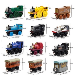 ชุดของเล่นรถไฟไม้โทมัสขนาดเล็ก พร้อมรางแม่เหล็กและโมเดลตกแต่งเค้ก LL-รถไฟขนาดเล็กสำหรับเด็กทารก - Product Image 4