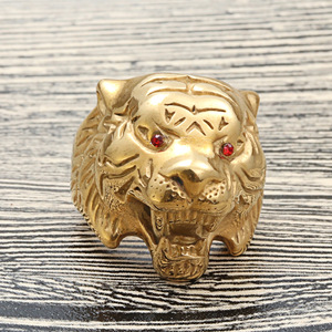 Bague Tigre en Or pour Homme, Style Punk, Acier Inoxydable, Forme Animale, Bijou Cadeau - Product Image 3