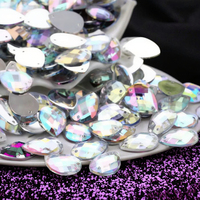 VC vente en gros goutte Shape11 * 18mm pierres précieuses en vrac cristal coudre perles Flatback Rivets pour sacs en cuir accessoires pour femmes