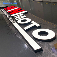 Enseigne électronique extérieure pour devanture de magasin, enseigne de bâtiment, enseigne de boutique, enseigne lumineuse LED personnalisée, enseignes LED 3D pour entreprises