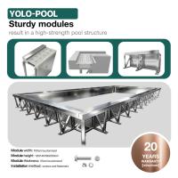 YOLO-POOL Montierter Stahl-Swimmingpool Verzinkt/Edelstahl für Öffentliche Nutzung im Freien für Kinder Schnelle Installation Abnehmbar