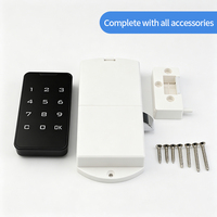 Serrure de porte de placard électronique à clavier ABS noire avec mode public/privé et sécurité de niveau A pour usage domestique ou professionnel