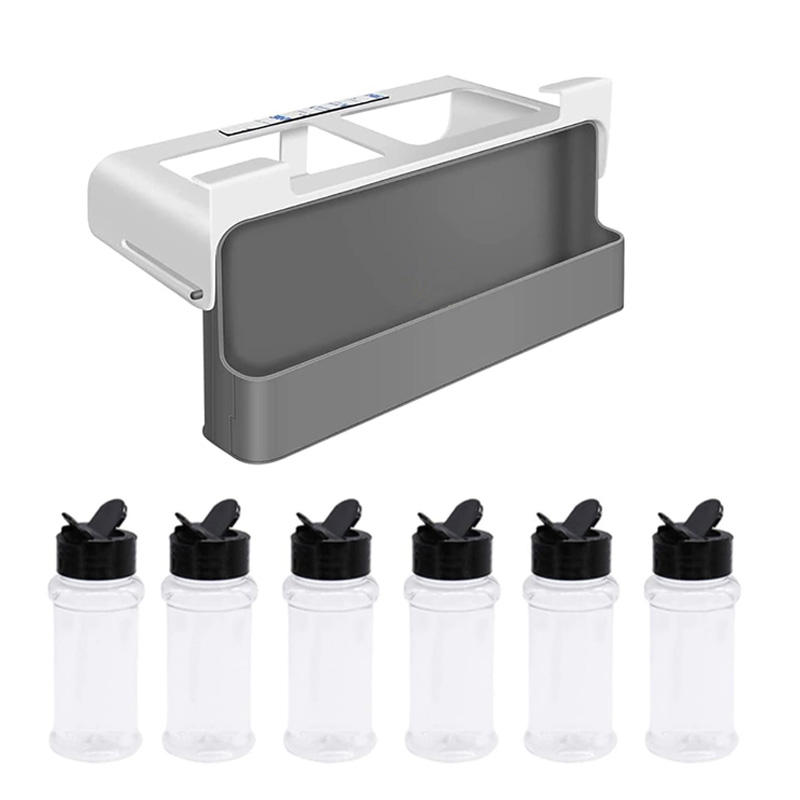 Rack+6pcs Plastic Spice Jars