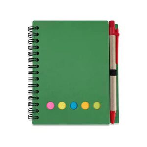 Bloc-notes personnalisé en papier kraft avec spirale, ensemble d'écriture avec logo - Product Image 3