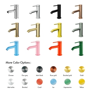 Nhà máy tùy chỉnh màu đen Rose Gold Chrome <span class=keywords><strong>Basin</strong></span> Mixer tap lỗ duy nhất phòng tắm chậu vòi - Product Image 6