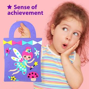 Giocattolo fai da te fatto a mano in feltro per bambini Kit per la prima borsa da cucito facile per le arti e i mestieri della pasta creativa - Product Image 4