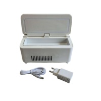 Mini-refrigerateur portable numérique 28,8 Wh sans BPA, blanc, pour stylo à peptides, étui de rangement pour cartouches en plastique, pour vaccins médicaux et usage au bureau