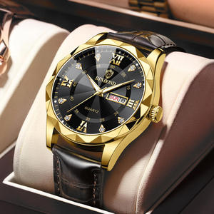 BINBOND 2521 B2521 Nouvelle Montre-bracelet à Quartz pour Homme, Bracelet en Cuir de Luxe, Calendrier, Étanche - Product Image 3