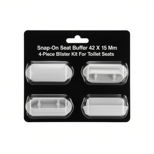 Kit de 4 amortiguadores de asiento a presión de 42 x 15 mm en blíster para asientos de inodoro - Product Image 2