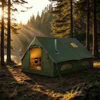 Tente de camping gonflable automatique rapide 2026 pour 8-10 personnes, grande, double couche, en PVC Oxford, imperméable, trois chambres, un salon