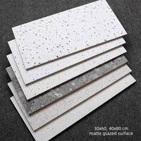 Carreaux Terrazzo 30x60 40x80 en Céramique pour Salle de Bain et Toilettes 12x24, Carrelage Mural et de Sol Polie Émaillée pour Cuisine et Douche