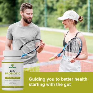 मेरा कारखाना ओएम प्री + प्रोबायोटिक कैप्सूल 22 उपभेदों 300b cfu 15 कार्बनिक जड़ी-बूटियाँ प्रीबायोटिक मिश्रण आंत समर्थन - Product Image 3