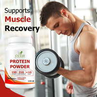 Boisson protéinée en poudre personnalisée, saveur vanille, poudre pour soutenir la récupération musculaire, compléments nutritionnels sportifs
