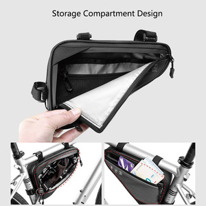 Sacoche de cadre triangulaire pour <span class=keywords><strong>vélo</strong></span>, étanche, durable et légère, pour VTT et <span class=keywords><strong>vélo</strong></span> de route, accessoires de cyclisme - Product Image 3