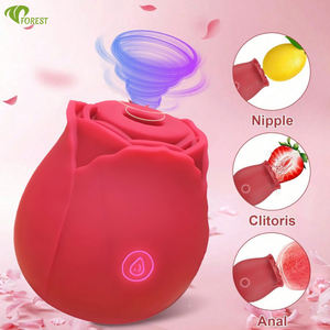 カスタムロゴ入りローズ型クリトリス吸引ラテックス100%防水刺激バイブレーター、<span class=keywords><strong>G</strong></span>スポット舌型バイブレーター、10モード振動、低騒音、USB充電式 - Product Image 5