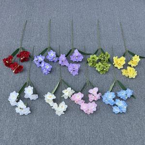 Branche de fleur de jonquille artificielle à 9 têtes faite à la main narcisse simulé à longue tige pour la décoration de la salle de Pâques de remise des diplômes de mariage - Product Image 3