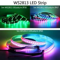 DC5V WS2813 (mise à jour WS2812B) bande Led adressable individuellement 5050 rvb double signal pixels intelligents bande lumineuse 30/60/144 leds/m