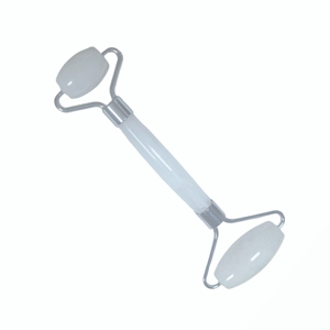 Rouleau à double tête et outil Gua Sha en résine de jade blanc pour le lifting du visage et la relaxation - Product Image 5