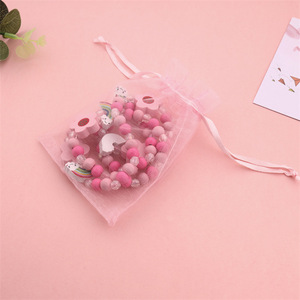 Juego <span class=keywords><strong>de</strong></span> Joyería <span class=keywords><strong>de</strong></span> Madera Ecológico con Diseño <span class=keywords><strong>de</strong></span> Arcoíris <span class=keywords><strong>de</strong></span> Dibujos Animados, Cuentas <span class=keywords><strong>de</strong></span> Colores Pastel, Collar, Pulsera y Accesorios para Niñas, Regalo <span class=keywords><strong>de</strong></span> Cumpleaños - Product Image 4