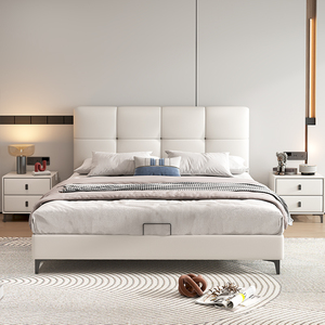 Mantianfei Upholstered Bed 1.8m/1.5m Modern Minimalist Style Storage Bed Bedroom Furniture - Product Image 3