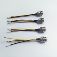 Kabel Konektor Penerbangan Kustom GX12 2 3 4 5 6 7 8pin, Konektor Penerbangan Jantan, UL1007 8CM, Kabel Konektor GX12
